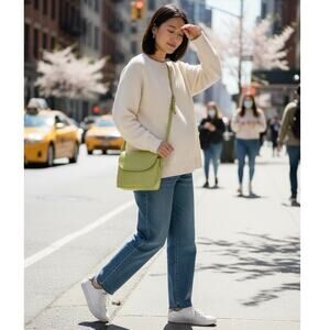 COACH Vintage 90s Sonoma Leather Flap Shoulder Crossbody Bag Chartreuse Green